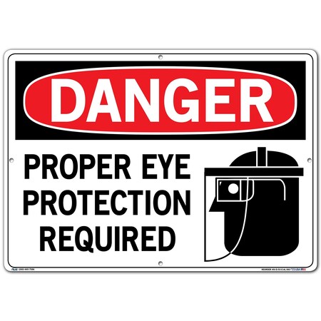 Vestil Sign, Danger, 20.5x14.5", Aluminum, .063, SI-D-53-E-AL-063 SI-D-53-E-AL-063